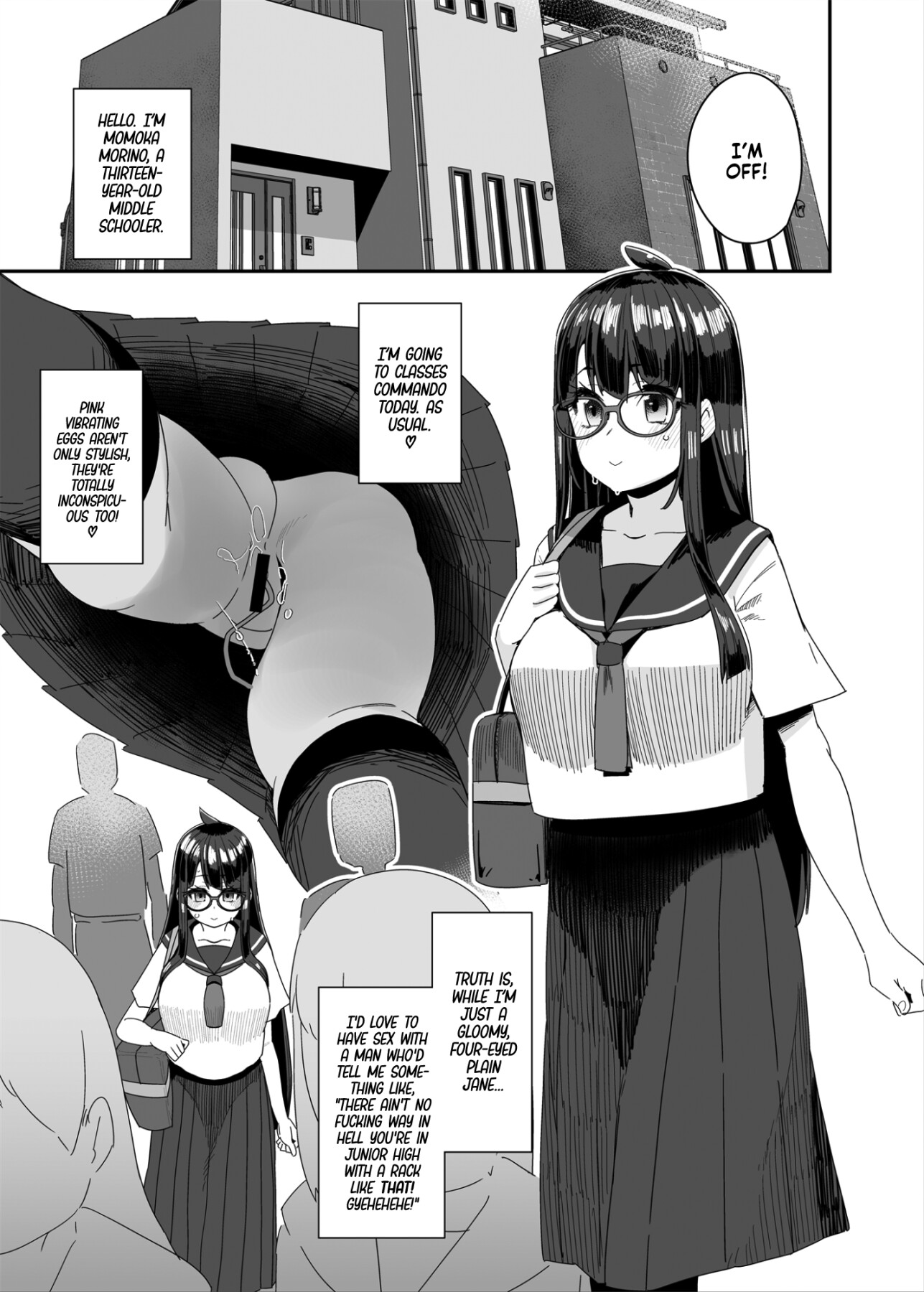 Hentai Manga Comic-The Slutty, Stacked Middle-Schooler Who Shlicks During Class-Read-7